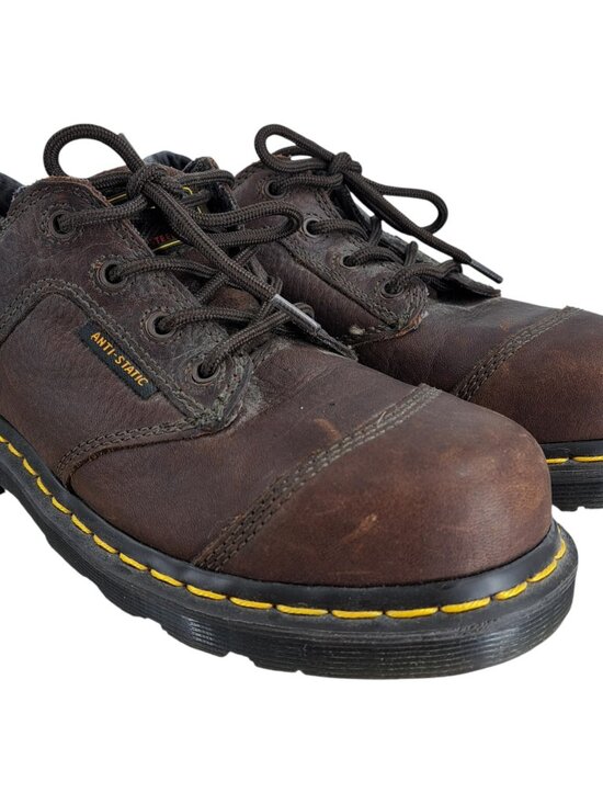 Dr Martens Brown Leather Steel Toe Safety Shoes Size UK 5 Womens 7 Mens 5 Work - Picture 1 of 13